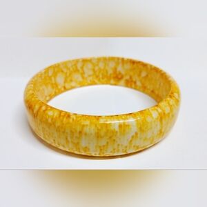 Vintage Yellow Plastic Bangle Bracelet